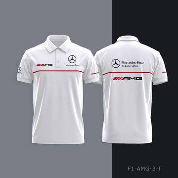 Mercedes Polo Homme Imprimé de Haute Qualité