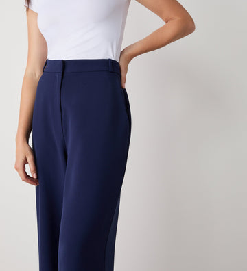 Addie Navy Wide Leg Trousers