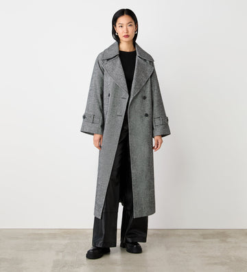 Adrianna Grey Longline Coat