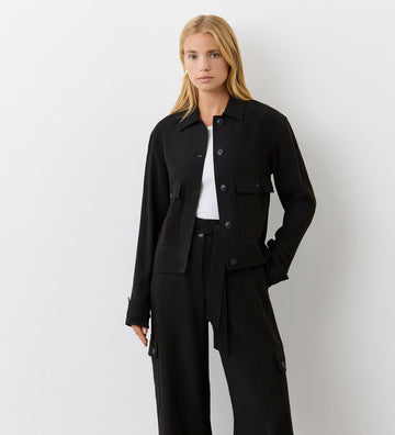 Alexa Black Utility Jacket