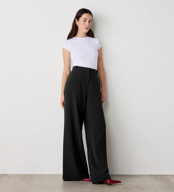 Addie Black Wide Leg Trousers