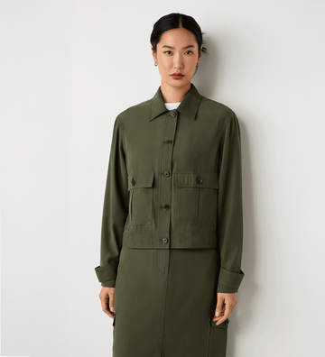 Alexa Khaki Utility Jacket